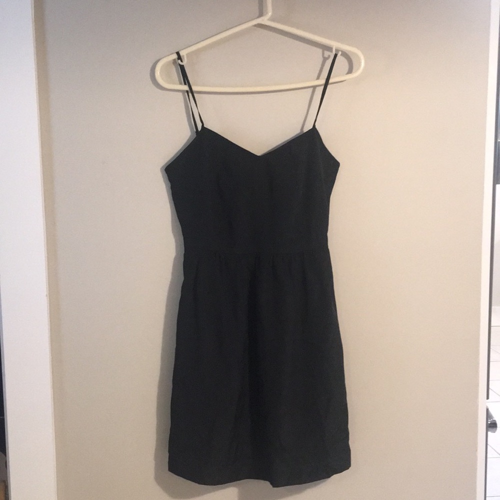 JCREW Black spaghetti strap dress